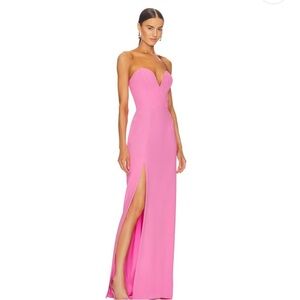 Revolve Amanda Uprichard Cherri gown pink